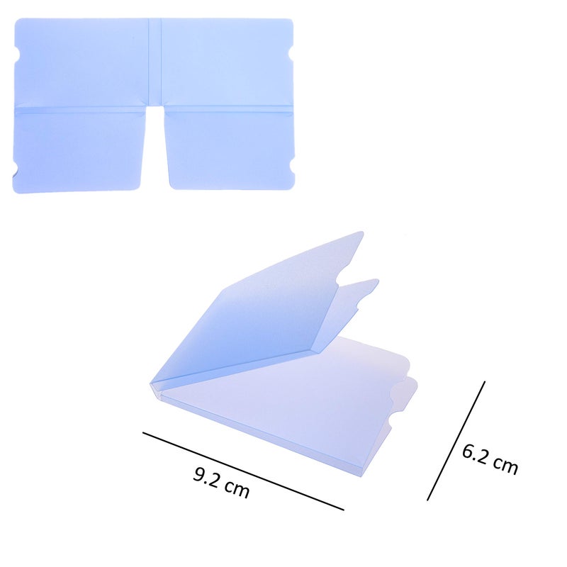 Kare Kind Kare & Kind 30x Facial Mask Storage Clip Folder - Reusable Cover Holder - Portable Mask Organizer to Protect and Store Disposable Masks Neatly - For Home Office Travel - Pink/Blue/Transparent - Image 2